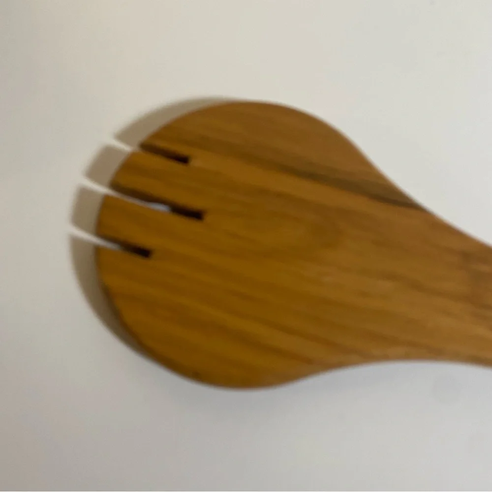 Set Of 2 Wooden Salad Servers Length 12”